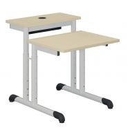 Table info Hubbe prof 80 cm rég. T3 à T7 double montants stra polypro
