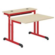 Table info Hubbe prof 90 cm rég. T3 à T7 double montants stra polypro