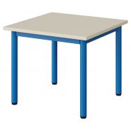 Table maternelle Atlas carrée plateau stratifié beige chants alaisés