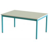 Table maternelle rectangle Elodie plateau sous cadre mélaminé beige