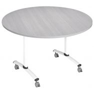 Table plateau stratifié Axe rond