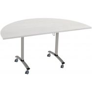 Table plateau stratifié demi-lune Axe