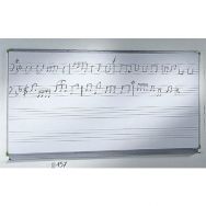 Tableau à portées musicales cadre aluminium anodisé