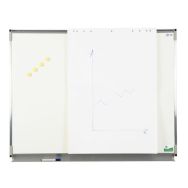 Tableau blanc émaillé avec attaches