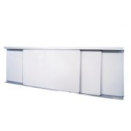 Tableau fixe combiné tableau coulissant cadre aluminium anodisé