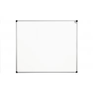 Tableau simple émaillé blanc semi-brillant cadre aluminium anodisé