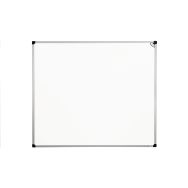 Tableau simple émaillé blanc semi-brillant cadre aluminium anodisé
