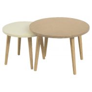 Tables basses gigognes Upcy décor plateau uni
