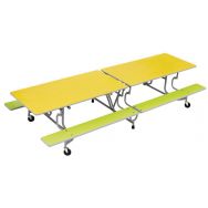 Tables mobiles bancs rabattables