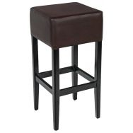 Tabouret Vivaldi structure hêtre massif - assise et dossier tissu PVC