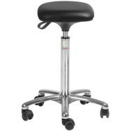 Tabouret alu50 modèle haut assise Tetra imitation cuir - Global Stole
