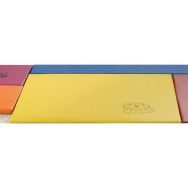 Tapis mousse Afrique 120 x 120 cm jaune, sérigraphie lion