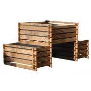 Trio potager biocarré 2 m² à hauteur - 2 bacs 0,5m² - 1 bac 1m²