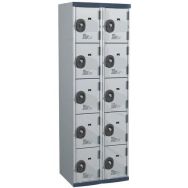 Vestiaire 10 cases Seamline Optimum® - 2 colonnes largeur 300 mm - Sur socle - Acial
