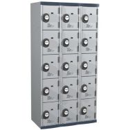 Vestiaire 15 cases Seamline Optimum® - 3 colonnes largeur 300 mm - Sur socle - Acial