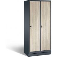 Vestiaire porte bois CP Mobilier Évolo - Largeur 400 mm - Sur socle