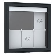 Vitrine d'affichage - Premium TN - Sur pieds - Anthracite - WSM