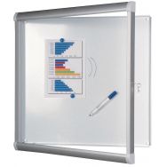 Vitrine d'extérieur à porte battante Leader - Fond aluminium - Porte en plexiglass