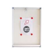 Vitrine d'intérieur Phoenix - Fond aluminium - Porte en plexiglass