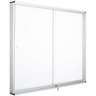 Vitrine d'intérieur 2 portes - Fond aluminium - Verre sécurisé - Manutan