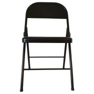 chaises pliantes métal noir Dalva