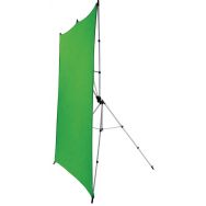 kit support de fond pliable 150x210cm avec 3 fonds vert,blanc,noir