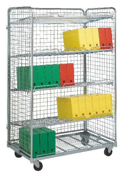 Chariot grillagé & roll conteneur