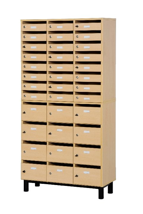 Meuble à casier et meuble courrier