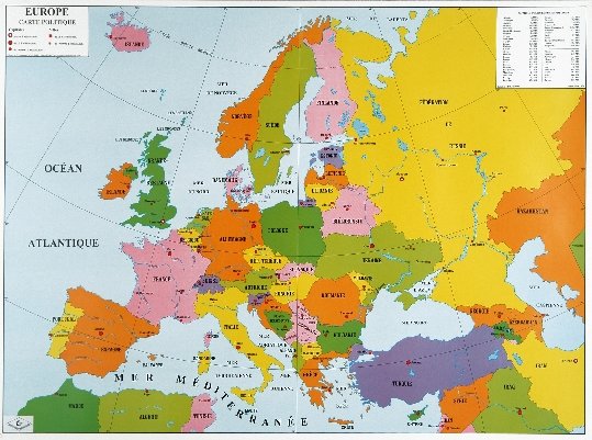 Carte murale et planisphère