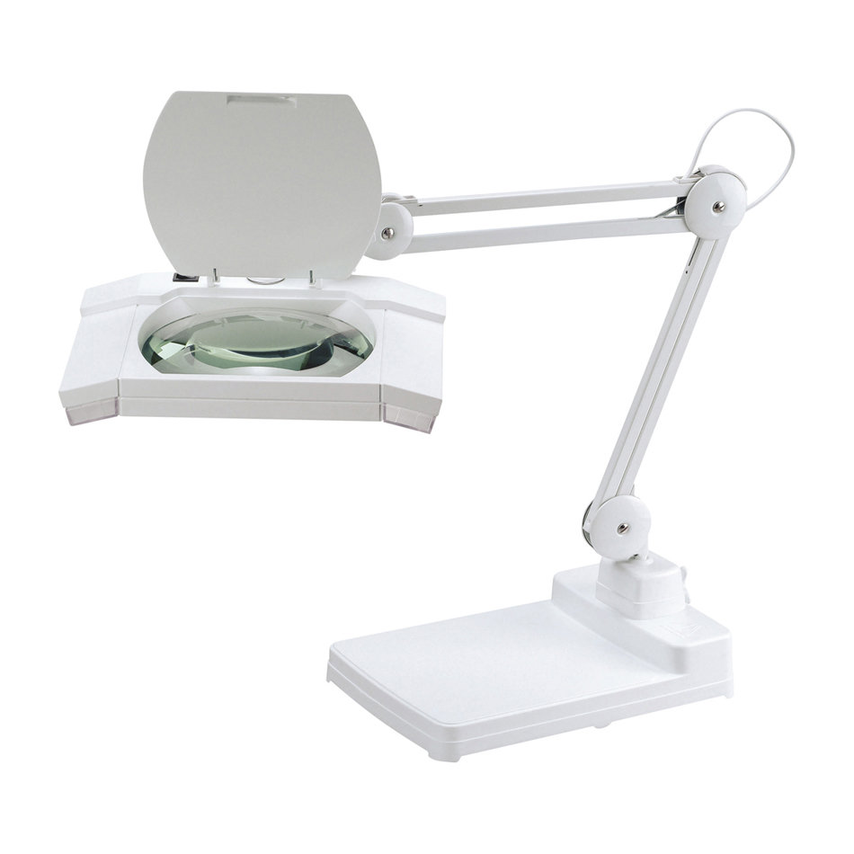 Lampe loupe et miroir d'inspection