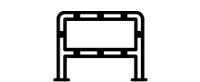 Barrière et poteau