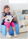 Meuble de bibliothèque de maternelle NATHAN