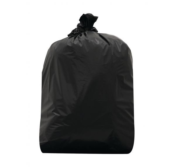 100 Sacs poubelle en PEBD - haute résistance - 60 L Noir