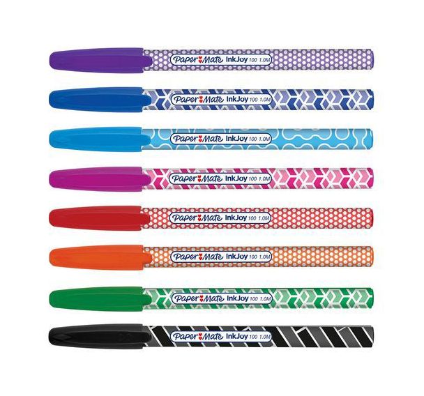 Stylo bille Paper Mate Inkjoy 100 RT assorti on