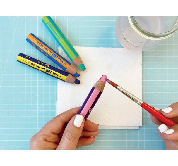 STABILO - Crayons multi-talents Woody 3 en 1 duo - Etui de 10 - Crayon de  coloriage - Creavea