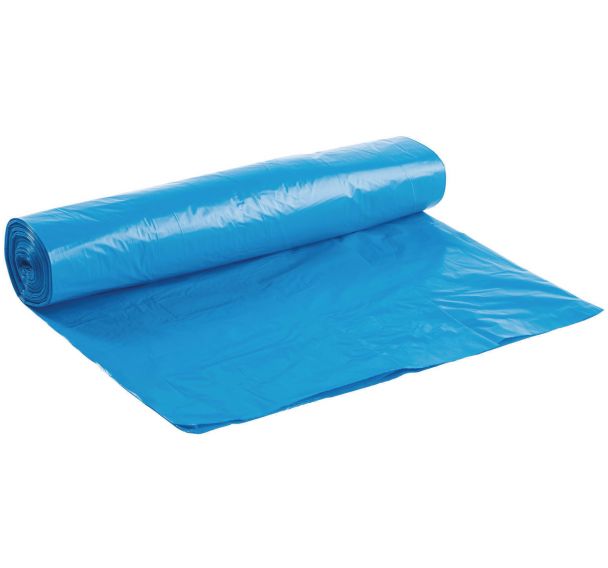 Sacs poubelle déchets lourds tri sélectif bleus 120 L, lot de 200