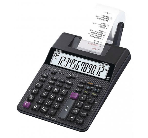 CASIO Calculatrice imprimante portable 12 chiffres HR-8 RCE