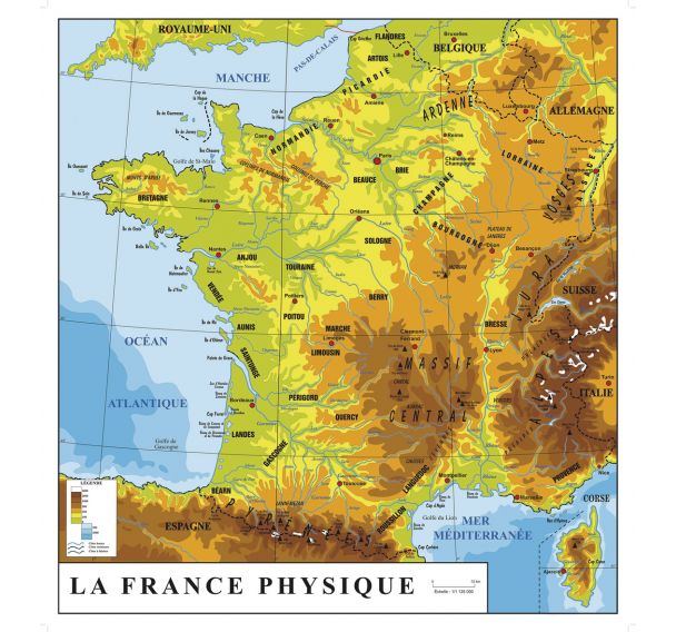 Carte de France 13 régions double face