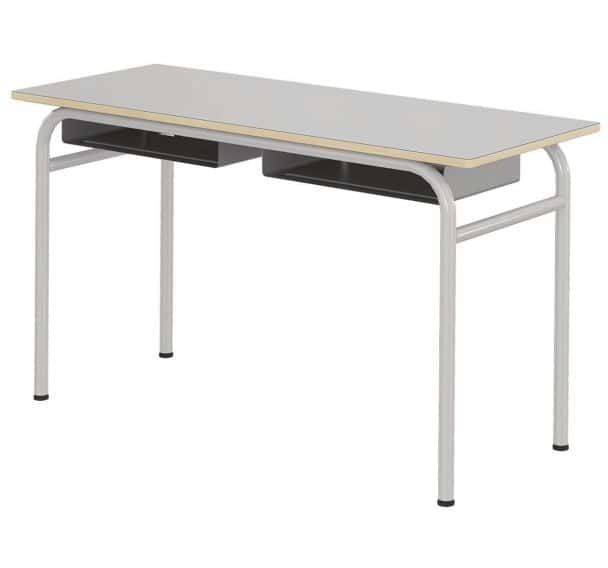 Table pupitre avec casier ouvrant 130x50 cm stratifié