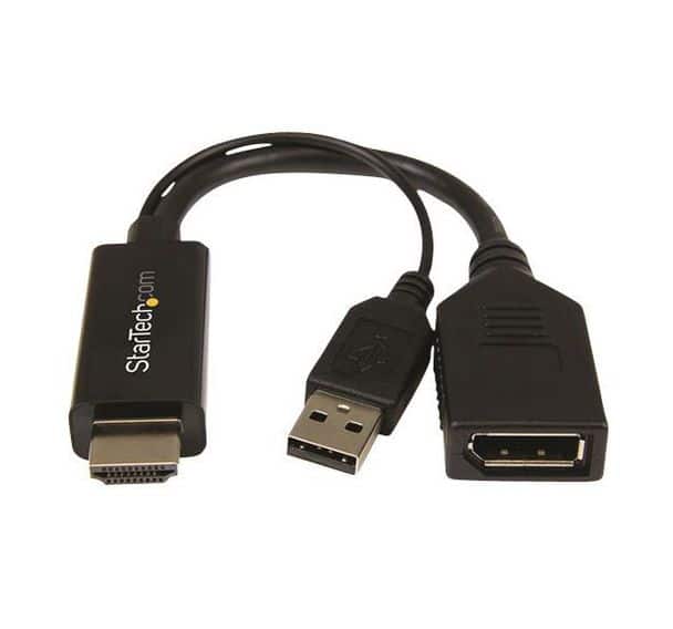 Adaptateur HDMI vers DisplayPort 4K alimenté par USB