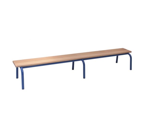 Banc Velours Sans Dossier Julian Bowen 140cm - Bleu, Pieds Noirs - Entrée/Salle à Manger