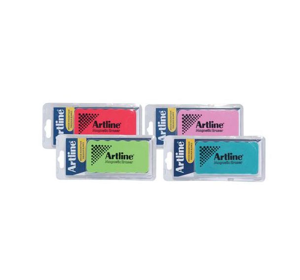 Tampon Effaceur Magnétique Artline Pour Tableau Blanc - Vert - 107x56mm - Gomme Pratique Et Incassable