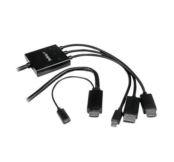 Adaptateur HDMI, DisplayPort ou Mini DisplayPort vers HDMI de 2 m-Noir