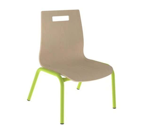 Chaise coque plastique 4 pieds maternelle T1 à T4