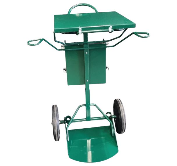 Chariot de voirie avec support pour sac poubelle de 150 L
