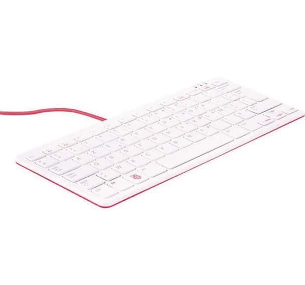 Clavier Raspberry PI rouge blanc AZERTY à 3 ports USB 2.0