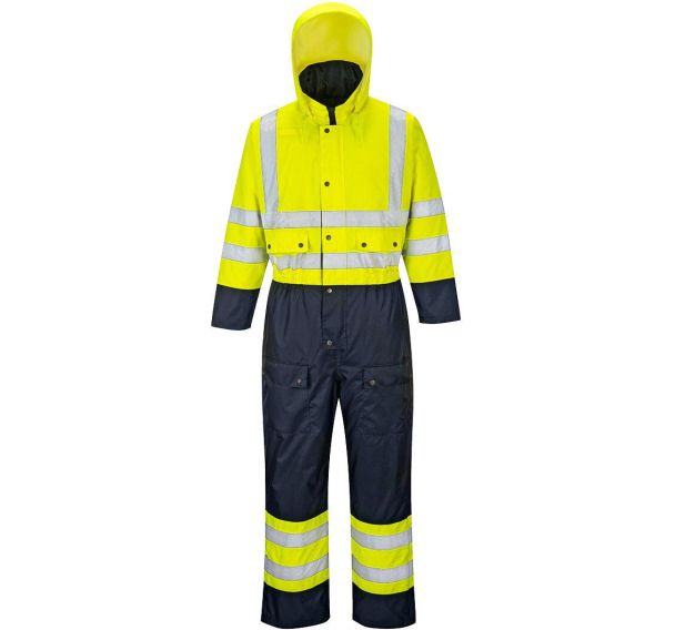 Combinaison de travail Contrast haute visibilit jaune bleu marine