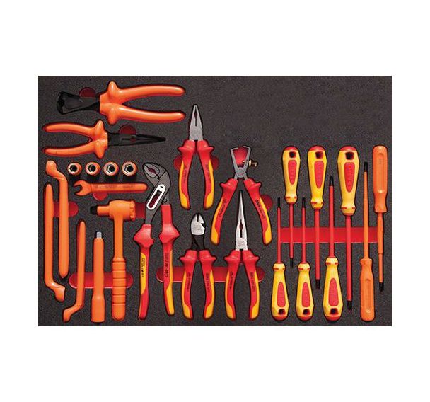 Coffret 17 Outils Isolés Facom S.401AVSE - Clé à Douille Cliquet - Garantie à Vie