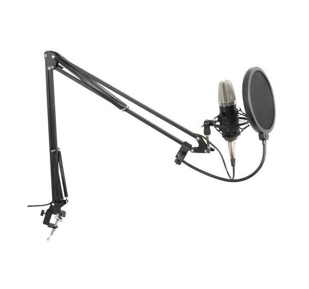 Prinfong PS-2 Double Couche Studio Microphone Filtre Anti-Vent Filtre Anti-Pop/Support pivotant/Masque réservé pour Enregistrement Vocal 