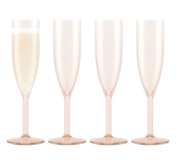 Flutes à champagne en plastique,réutiLisabLe,0.12L -Oktett-Bodum